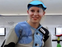 Persönliche Bestleistung schoss die an diesem Tag Zielsicherste: Leonie Werner freute sich über 397 Luftgewehrringe.